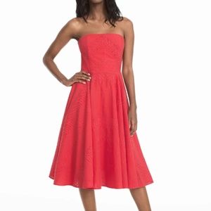 NWT WHBM Fit-and-Flare Strapless Dress Size 14